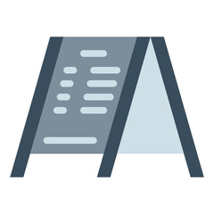 daily specials board flat icon style