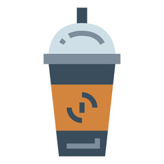 ice coffee flat icon style
