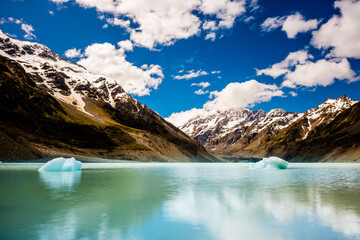 Lake Hooker showing Reflection of Mount Cook
