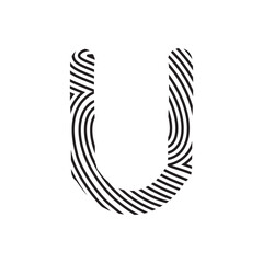 Zebra Font Aesthetic Handwritten Word Alphabet Fingerprint Line
