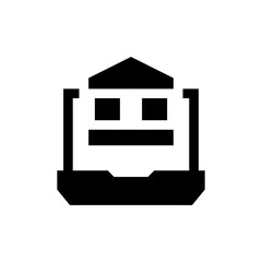 online banking glyph icon