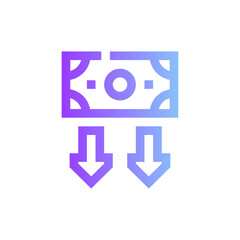 Obraz premium inflation gradient icon