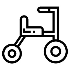tricycle line icon style
