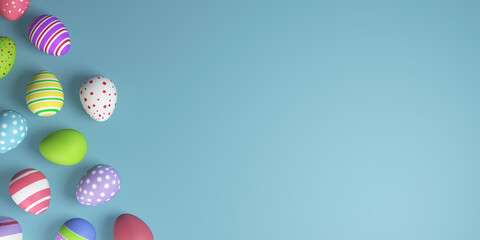 easter eggs background backdrop