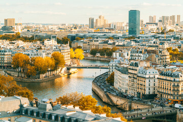 View of Paris from Saint Jacques tower, France