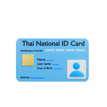 ID card. Personal ID document with 3D photos