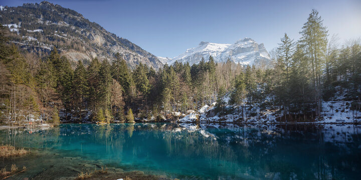 Blausee lake, Bern Canton, Switzerland