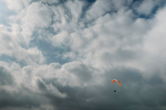 Paraglider against sky