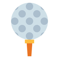golf ball flat icon style