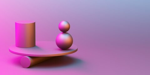 Geometric shapes in impossible balance