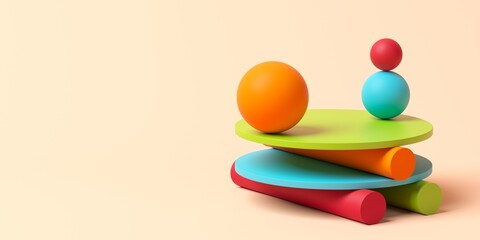 Geometric shapes in impossible balance
