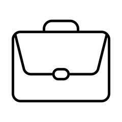 Briefcase icon. Business bag icon. Suitcase, portfolio symbol, linear style pictogram isolated on white.