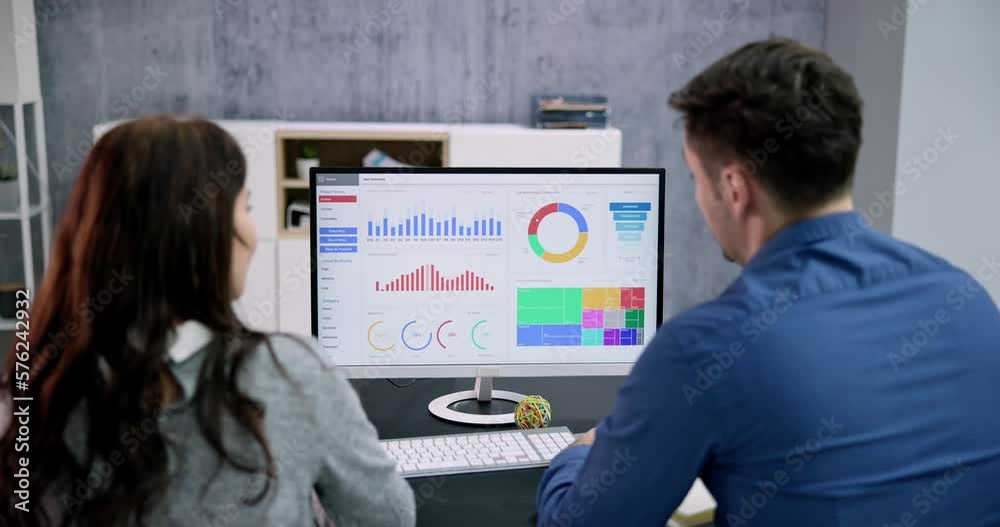 Aufkleber financial business analytics data dashboard