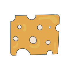 appetizing cheese icon. Food illustration isolated white background. retro style. Clipart. Vector illustration.
