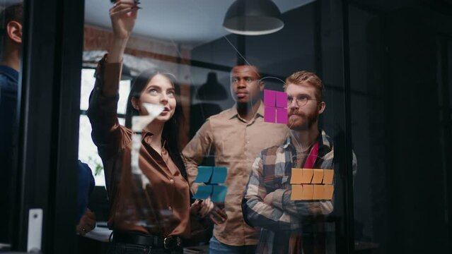 Teamwork And Brainstorming In Creative Marketing Department Of Modern Company, Diverse People