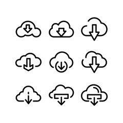 download icon or logo isolated sign symbol vector illustration - high quality black style vector icons
