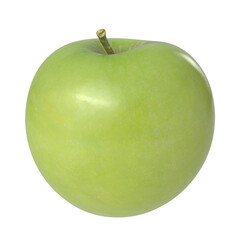 Apple Granny Smith isolated transparent background 3d rendering
