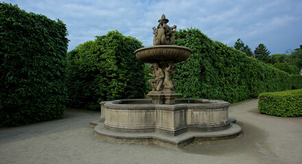 Fototapeta premium Historical Floral Garden in Kromeriz, moravia and UNESCO wonder