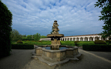 Fototapeta premium Historical Floral Garden in Kromeriz, moravia and UNESCO wonder
