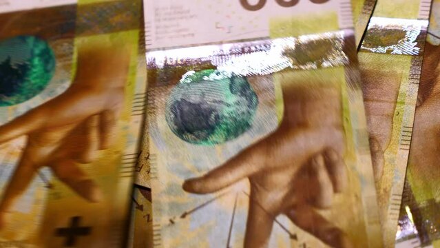 Swiss Franc of 200 (Two Hundred) Banknote in Switzerland.