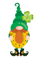 St Patrick s day gnome holding a lucky horseshoe