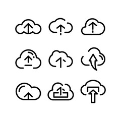 upload icon or logo isolated sign symbol vector illustration - high quality black style vector icons
