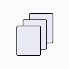 Collection Icon. Stock, Folders Symbol - Vector.     