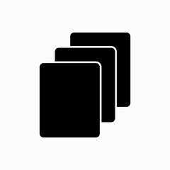 Collection Icon. Stock, Folders Symbol - Vector.     