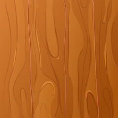 Wooden material, textured surface wood comic background in cartoon style. Wall, panel for game, ui design