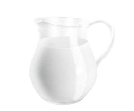 Milk jug of fresh milk isolated on transparent background. Pro PNG transparent background