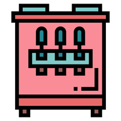 ice cream machine filled outline icon style