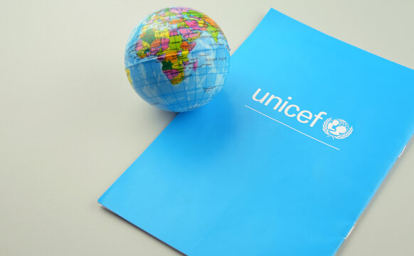 UNICEF - United Nations International Childrens Fund flag.