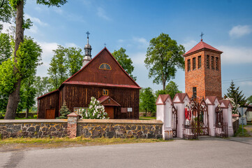 Wooden Church of St. Peter and St. Paul the Apostles. Tur, Lodzkie Voivodesjip, Poland.