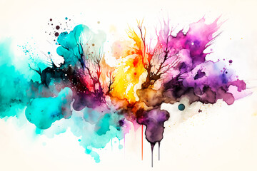 Abstract background colorful paint splash. Modern wallpaper