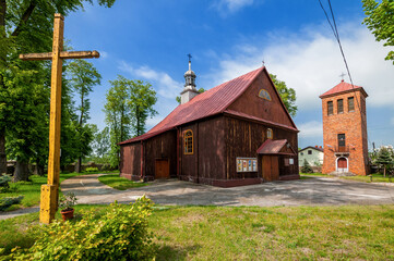 Wooden Church of St. Peter and St. Paul the Apostles. Tur, Lodzkie Voivodesjip, Poland.