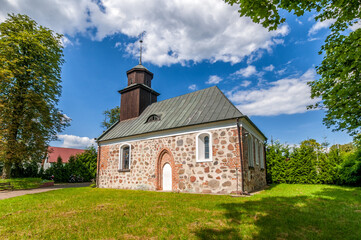 Fototapeta na wymiar Church of Our Lady of Czestochowa. Wawelnica, West Pomeranian Voivodeship, Poland.