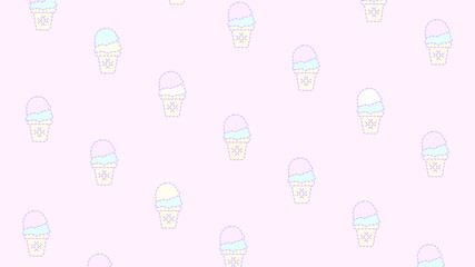 ファンシーアイスクリームパターン♪