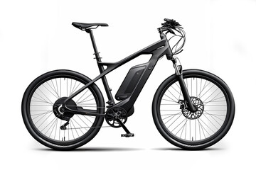 E-bike isolated on white background. Generative ai design.