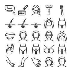 美容 脱毛 アイコン セット