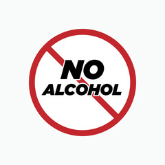 No Alcohol Icon - Vector, Sign and Symbol for Design, Presentation, Website or Apps Elements