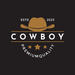 cowboy hat royal logo vintage