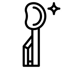 scoop line icon style