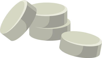 Battery flat illustration Source of power