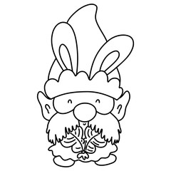 cute easter gnome, bunny gnome, Rabbit Gnome Easter Elements