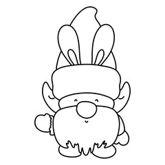 cute easter gnome, bunny gnome, Rabbit Gnome Easter Elements