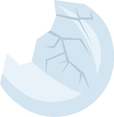 Obraz premium Broken light bulb flat illustration Cracks on device