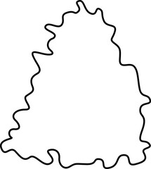 Drawing doodle tree in line art