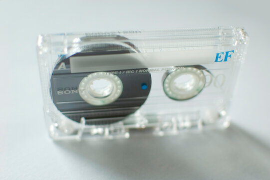 Tulce, Poland - February 2023: SONY old fashion magnetic audio tape.