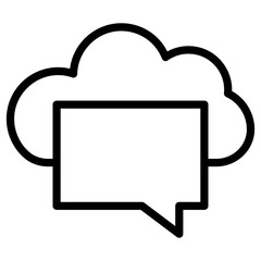 cloud bubble chat icon