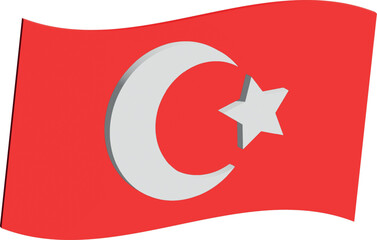 vector_illustration_of_turkey_flag 3d